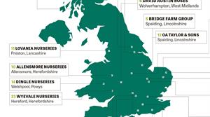 Top 25 Ornamentals Nurseries map